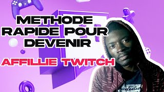 Obtenir lAffiliation Twitch Rapidement  Affilié [upl. by Harikahs]