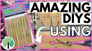 🤯 GRAB CLOTHESPINS And Turn It Into HIGHEND Looking DIYS  Affordable Dollar Tree DIYS [upl. by Dustie]