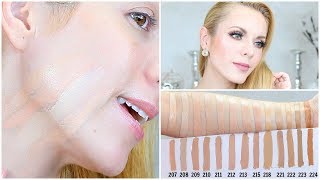 CÓMO ELEGIR TU TONO CORRECTO DE BASE DE MAQUILLAJE  SWATCHES DERMACOL [upl. by Demakis]