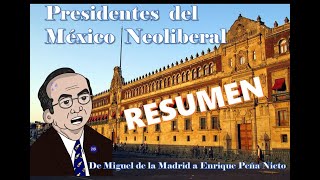 Presidentes del México Neoliberal Resumen para estudiantes de 1982 a 2018 [upl. by Naired]