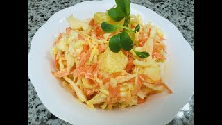 Coleslaw salad is very easy to prepare with a twist [upl. by Coad]