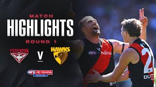 Essendon v Hawthorn Highlights  Round 1 2024  AFL [upl. by Noemis]