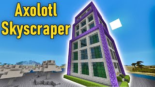 I built a Skyscraper for Blue Axolotls in Survival Minecraft [upl. by Klarika]