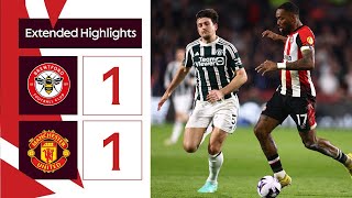 Brentford 1 Manchester United 1  Extended Premier League Highlights [upl. by Melloney]