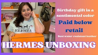 Hermes Unboxing  Birthday gift  Pay below retail amp save   Camochica hermes [upl. by Leitnahs]