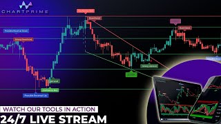 Live Bitcoin amp Ethereum 15 Min Signals And Technical Analysis ChartPrime [upl. by Greenlee]