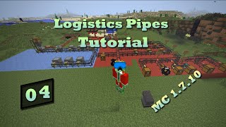 Logistics Pipes Tutorial  4  Crafting amp Processing [upl. by Nylodam]