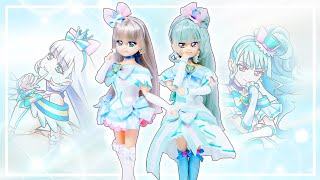 リカちゃんがキュアニャミー、キュアリリアンに変身❤️お人形をわんだふるぷりきゅあ！のプリキュアにリメイク変身DIY⭐️メイクと粘土衣装でわんぷり工作🐶100円ショップの材料で手作り🌼声真似 [upl. by Ahsael201]