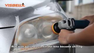 Visbella fix foggy and Cloudy Headlight Lamp Lens Cleaning Restoration DIY Kit [upl. by Yelsna]