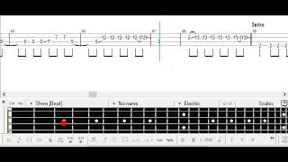 Genjou Destruction  SPYAIR Bass TAB [upl. by Alol]