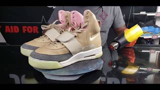 NIKE AIR YEEZY NET TAN 1 Sole Swap Midsole Removal [upl. by Gneh368]