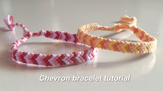 How to make chevron friendship bracelet  yarnivora [upl. by Stutzman]