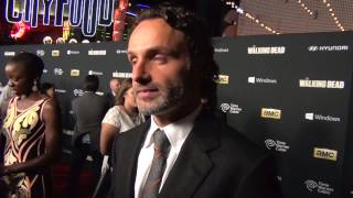 Andrew Lincoln  The Walking Dead Premiere  AfterBuzz TV Red Carpet Interviews [upl. by Rudiger]