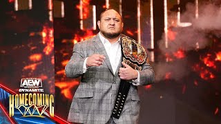 Who’s first for AEW World Champion Samoa Joe Strickland Adam Page or HOOK 11024 AEW Dynamite [upl. by Eniamej]