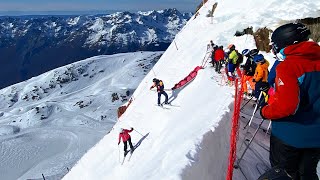 Gefährlichste SkiAbfahrt der Alpen Le Tunnel in Alpe dHuez ⚠️ [upl. by Nickerson76]