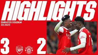 HIGHLIGHTS  Arsenal vs Manchester United 32  Nketiah 2 Saka [upl. by Akili]