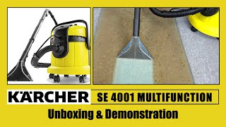 Karcher SE 4001 Multifunction Vacuum Cleaner Unboxing amp Demonstration [upl. by Dadirac633]