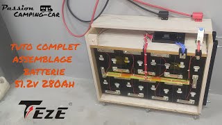 🛠️🛠️Montage batterie de 280Ah⚡ LiFePo4 hithium de chez TEZE power [upl. by Zaremski262]