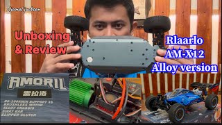 Unboxing amp review Rlaarlo AMX12 alloy version RC buggy high speed [upl. by Lais208]