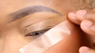 THE BEST WINGED EYELINER FOR HOODED EYES I TAPE HACK [upl. by Armand294]