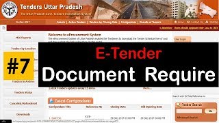 E Tender  07 Document Required for Upload to tender  E tender Process  Hindi [upl. by Anurag228]