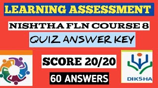 Learning Assessment Quiz  NISHTHA FLN Course 8 Quiz Answer key diksha module [upl. by Zetrac]