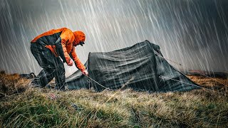 Wild Camping in a Rainstorm  Bad Weather Thrashes my Hilleberg Nallo [upl. by Broucek]