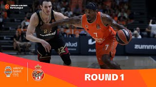 Stellar start for Valencia  Round 1 Highlights  202324 Turkish Airlines EuroLeague [upl. by Akinak71]