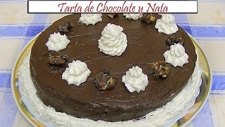 Tarta de Chocolate y Nata  Receta de Cocina en Familia [upl. by Nakasuji]