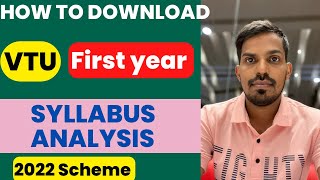 HOW TO DOWNLOAD VTU FIRST YEAR SYLLABUS AND ANALYSIS 2022 Scheme [upl. by Asiuol392]