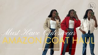 Amazon Coat Haul  Must Have Outerwear  Kiras Fashion Finds [upl. by Hanahs]