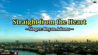 Karaoke Cover  STRAIGHT FROM THE HEART  Bryan Adams Karaoke Version [upl. by Mauralia736]