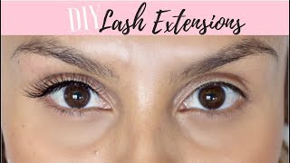 DIY Lash Extensions using INDIVIDUAL LASHES  ARDELL LASHTITE ADHESIVE REVIEW [upl. by Oicnoel]