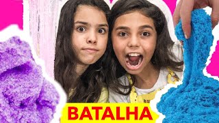 BATALHA DE SLIME  AREIA CINÉTICA E GELLY BAFF  ENTÃO ROBERTA FT ELOAH E DIVERSÃO [upl. by Nedia]