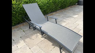 How to Assemble Costco Sunvilla Commercial Sling Wave Chaise Lounge  Pool Chair [upl. by Ema]