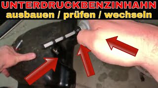 TUTORIAL Unterdruckbenzinhahn beim Roller wechseln amp prüfen [upl. by Petulia]