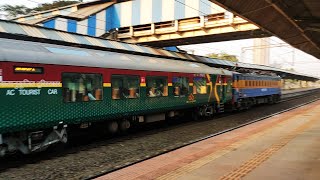 Sunset and the Queen  12123Deccan Queen  at Kalwa Station  WCAM 3 [upl. by Luy]