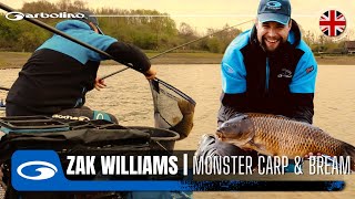 MONSTER CARP amp BREAM ON THE POLE AT LARFORD LAKES WITH ZAK WILLIAMS  GARBOLINO UK [upl. by Ekralc]