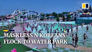 North Koreans flock to water park in Pyongyang after ‘victory’ over Covid19 [upl. by Herculie]