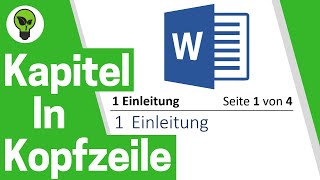 Word Kapitel in Kopfzeile ✅ ULTIMATIVE ANLEITUNG Wie Kapitelüberschrift und Seitenzahl Einfügen [upl. by Hnid]