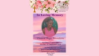 In Loving Memory Of Chantal Angie Bonnelame [upl. by Carlie722]