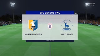 FIFA 23  Mansfield Town vs Hartlepool  Oktigann Park  Gameplay [upl. by Novahs]