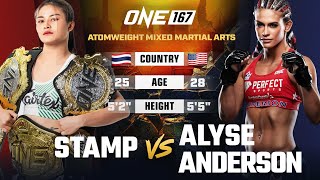 Savage Striking 🔥 Stamp vs Alyse Anderson  Full Fight Replay [upl. by Amatruda]