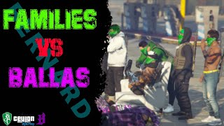 FAMILIES💚 VS BALLAS💜TURF TAKEOVER part 1  Ceylon RP  Families  Bernard [upl. by Burnsed341]