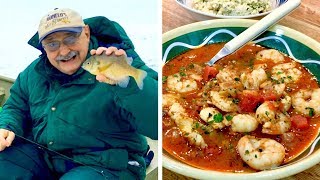 Ice Fishing for Quick amp Easy Seafood amp Fish Stew [upl. by Seton]