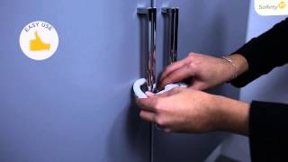 Safety 1st  How to use Cabinet lock safety accessory [upl. by Anol292]