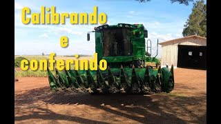 Preparando a máquina para a colheita do milho Calibrações e procedimentos John Deere S440 [upl. by Putnam]