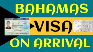 Bahamas Visa On Arrival Immigration Indian Passport Holder [upl. by Nytsirk]