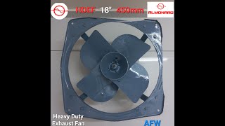 ALMONARD Heavy Duty Exhaust Fan  HDEF 18quot 450mm  review  AFW [upl. by Ahsytal789]