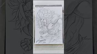 How to draw Broly step by step outline shorts [upl. by Wolliw]